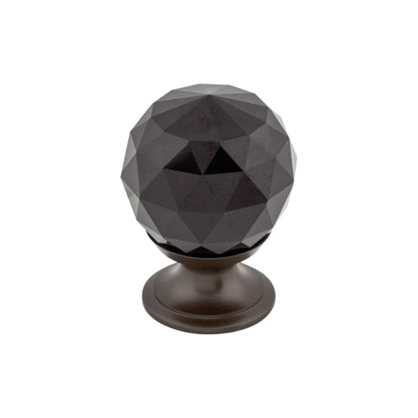 Top Knobs TK115 Black Crystal Cabinet Knob 1-1/8"