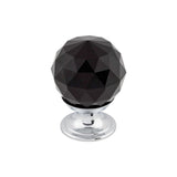 Top Knobs TK115 Black Crystal Cabinet Knob 1-1/8"