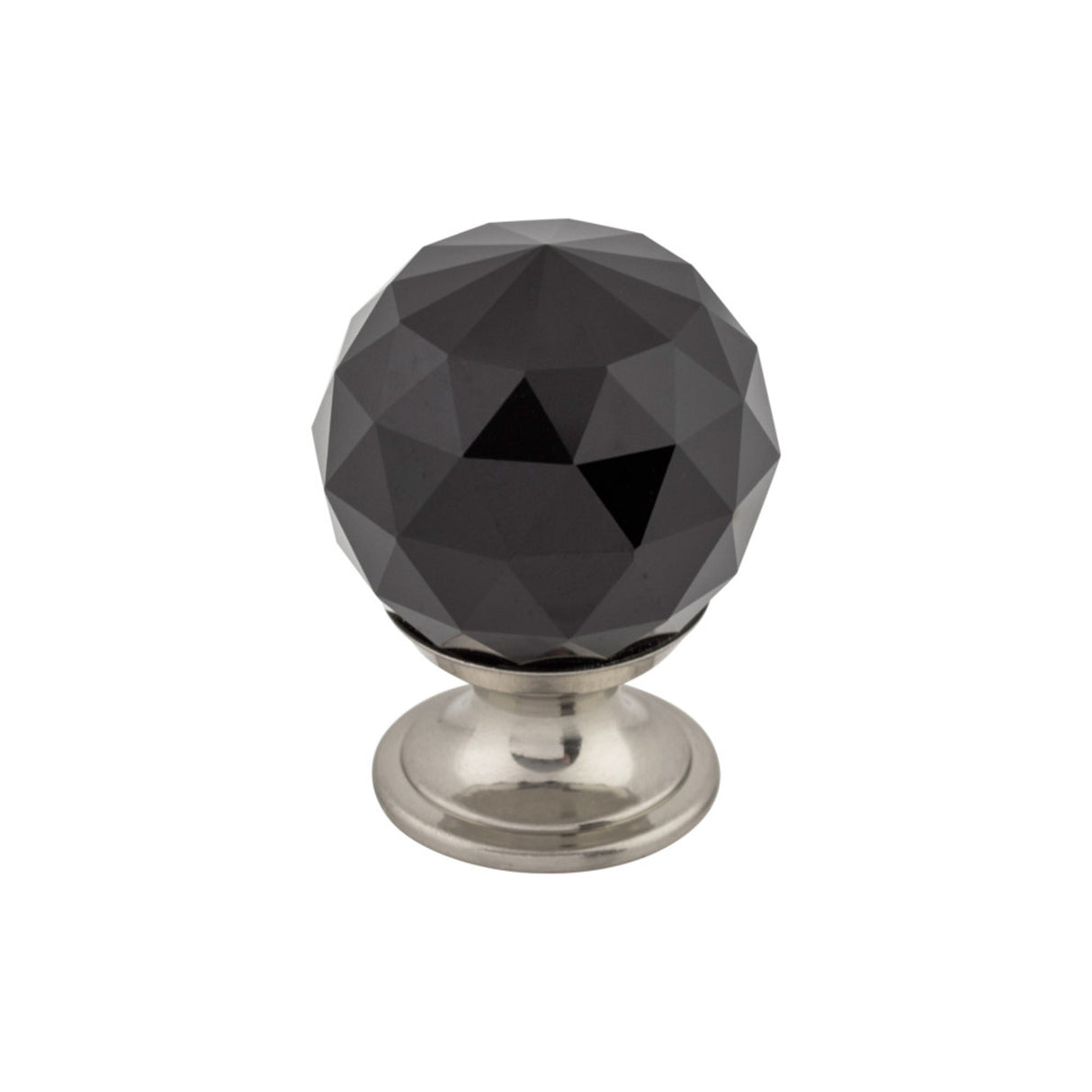 Top Knobs TK115 Black Crystal Cabinet Knob 1-1/8"