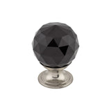 Top Knobs TK115 Black Crystal Cabinet Knob 1-1/8"