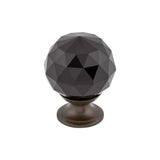 Top Knobs TK116 Black Crystal Cabinet Knob 1-3/8"