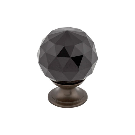 Top Knobs TK116 Black Crystal Cabinet Knob 1-3/8"