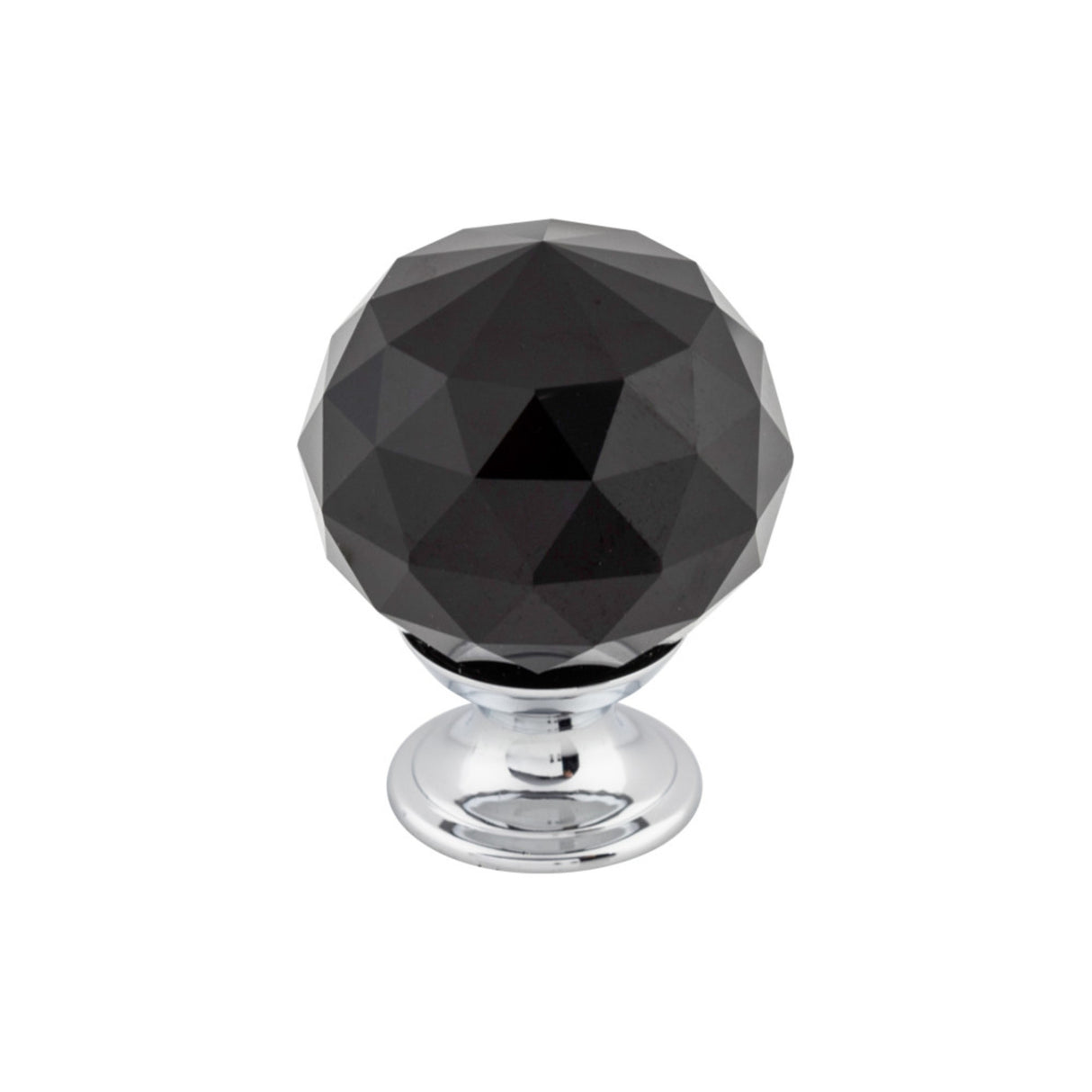Top Knobs TK116 Black Crystal Cabinet Knob 1-3/8"