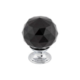Top Knobs TK116 Black Crystal Cabinet Knob 1-3/8"