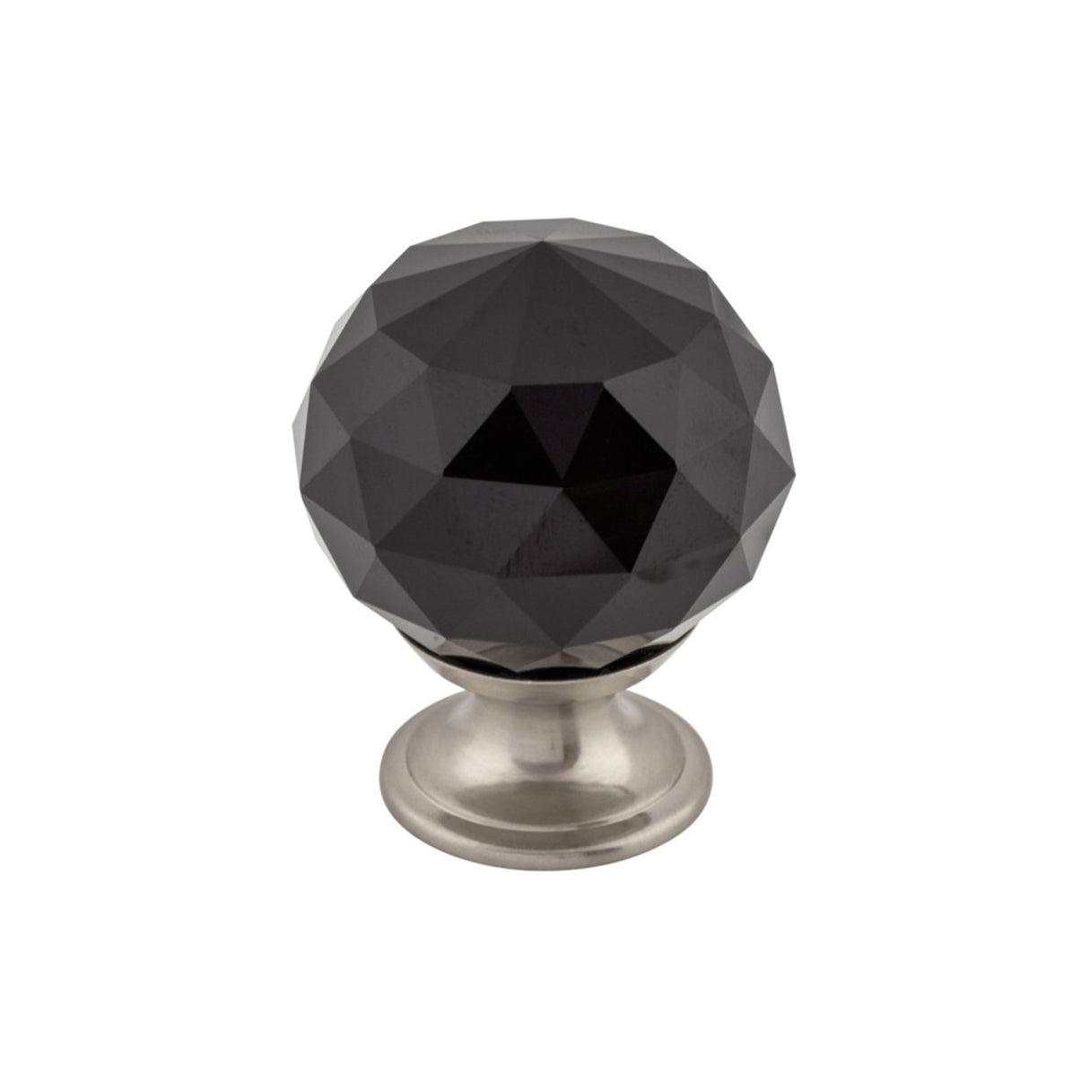 Top Knobs TK116 Black Crystal Cabinet Knob 1-3/8"