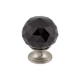 Top Knobs TK116 Black Crystal Cabinet Knob 1-3/8"
