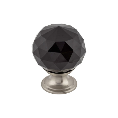 Top Knobs TK116 Black Crystal Cabinet Knob 1-3/8"