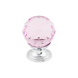 Top Knobs TK117 Pink Crystal 1 1/8" Diameter Mushroom Cabinet Knob