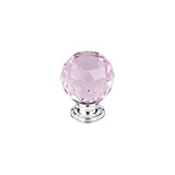 Top Knobs TK118 Pink Crystal Cabinet Knob 1-3/8"