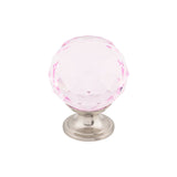 Top Knobs TK118 Pink Crystal Cabinet Knob 1-3/8"