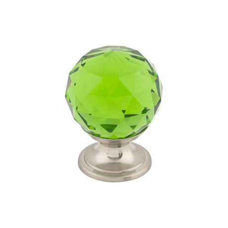 Top Knobs TK119 Green Crystal Cabinet Knob 1-1/8"