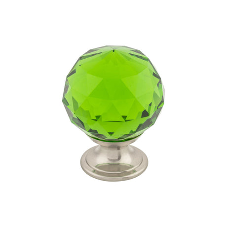 Top Knobs TK120 Green Crystal Cabinet Knob 1-3/8"