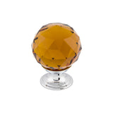 Top Knobs TK122 Wine Crystal 1 3/8" Diameter Mushroom Cabinet Knob