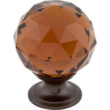 Top Knobs TK122ORB TK122 Wine Crystal 1 3/8" Diameter Mushroom Cabinet Knob Oil Rubbed Bronze