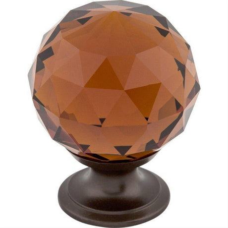 Top Knobs TK122ORB TK122 Wine Crystal 1 3/8" Diameter Mushroom Cabinet Knob Oil Rubbed Bronze