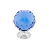 Top Knobs TK124 Blue Crystal Cabinet Knob 1-3/8"