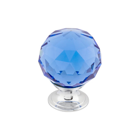 Top Knobs TK124 Blue Crystal Cabinet Knob 1-3/8"
