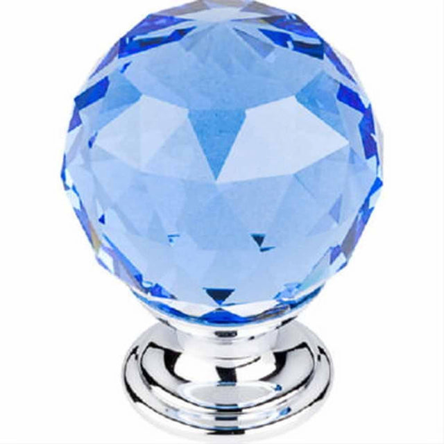 Top Knobs TK124PC TK124 Blue Crystal Cabinet Knob 1-3/8" Polished Chrome