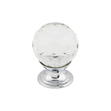 Top Knobs TK125 Clear Crystal Cabinet Knob 1-1/8"