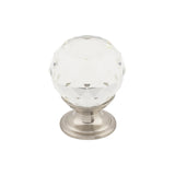 Top Knobs TK125 Clear Crystal Cabinet Knob 1-1/8"