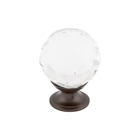 Top Knobs TK126 Clear Crystal Cabinet Knob 1-3/8"