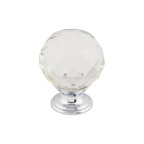 Top Knobs TK126 Clear Crystal Cabinet Knob 1-3/8"