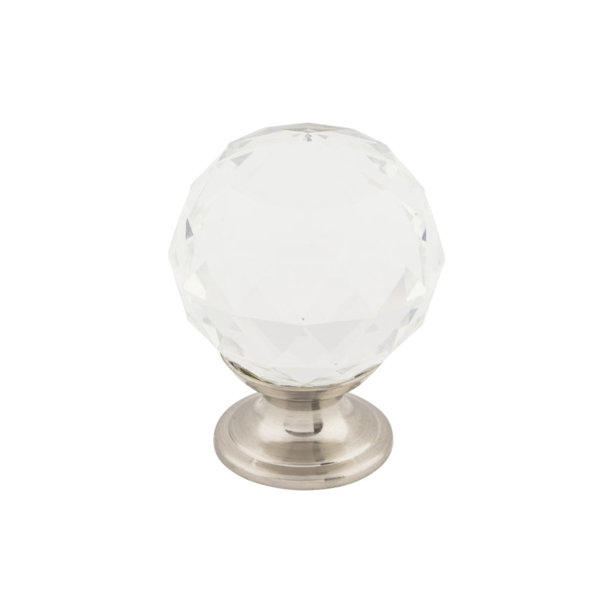 Top Knobs TK126 Clear Crystal Cabinet Knob 1-3/8"