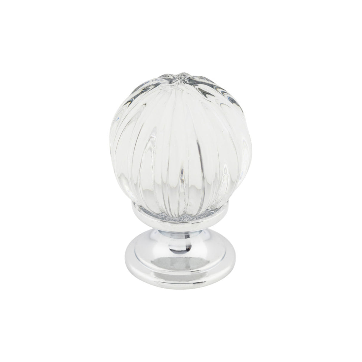 Top Knobs TK127 Clear Melon Crystal 1 1/8" Diameter Mushroom Cabinet Knob