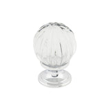 Top Knobs TK127 Clear Melon Crystal 1 1/8" Diameter Mushroom Cabinet Knob