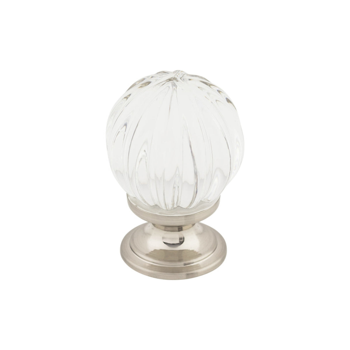 Top Knobs TK127 Clear Melon Crystal 1 1/8" Diameter Mushroom Cabinet Knob