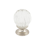 Top Knobs TK127 Clear Melon Crystal 1 1/8" Diameter Mushroom Cabinet Knob