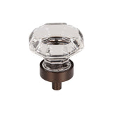Top Knobs TK128 Clear Octagon Crystal 1 3/8" Length Geometric Cabinet Knob