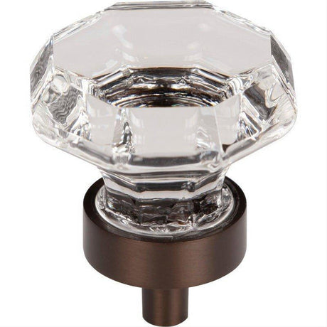 Top Knobs TK128ORB TK128 Clear Octagon Crystal 1 3/8" Length Geometric Cabinet Knob Oil Rubbed Bronze