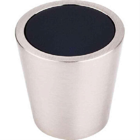 Top Knobs TK129BSN TK129 Black Crystal Center Cabinet Knob 1-1/16" Brushed Satin Nickel