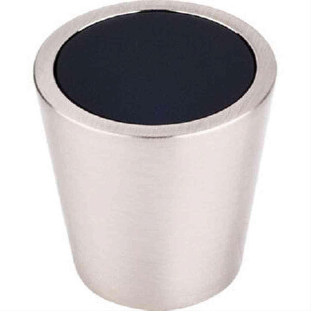 Top Knobs TK129BSN TK129 Black Crystal Center Cabinet Knob 1-1/16" Brushed Satin Nickel