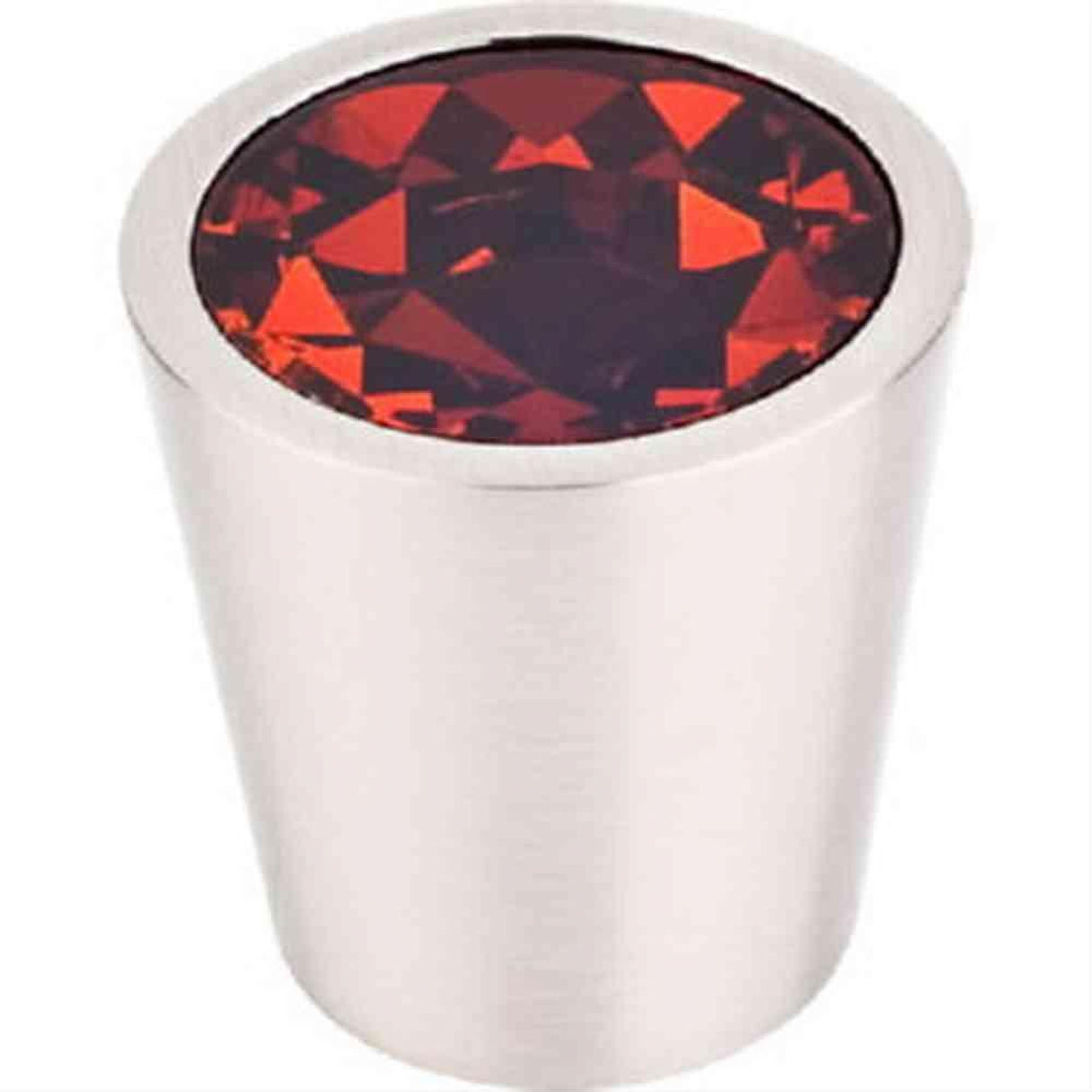 Top Knobs TK133BSN TK133 Wine Crystal Center Cabinet Knob 1-1/16" Brushed Satin Nickel