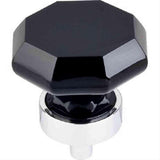 Top Knobs TK137PC TK137 Black Octagon Crystal Cabinet Knob 1-3/8" Polished Chrome