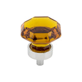 Top Knobs TK138 Wine Octagon Crystal Cabinet Knob 1-3/8"