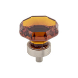 Top Knobs TK138 Wine Octagon Crystal Cabinet Knob 1-3/8"