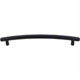 Top Knobs TK170BLK TK170 Curved Cabinet Pull / Appliance Pull 12" Center to Center Flat Black