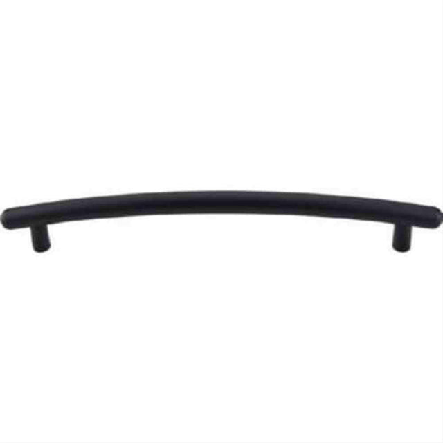 Top Knobs TK170BLK TK170 Curved Cabinet Pull / Appliance Pull 12" Center to Center Flat Black