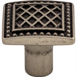 Top Knobs TK174PTA TK174 Trevi 1 1/4" Length Square Cabinet Knob Pewter Antique