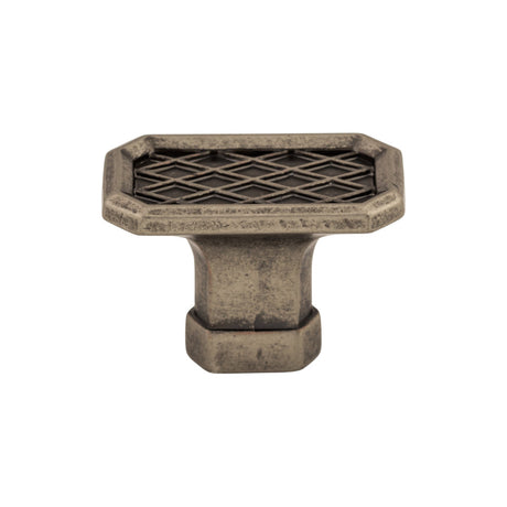 Top Knobs TK205PTA Tower Bridge 1 1/2" Length Geometric Knob Pewter Antique
