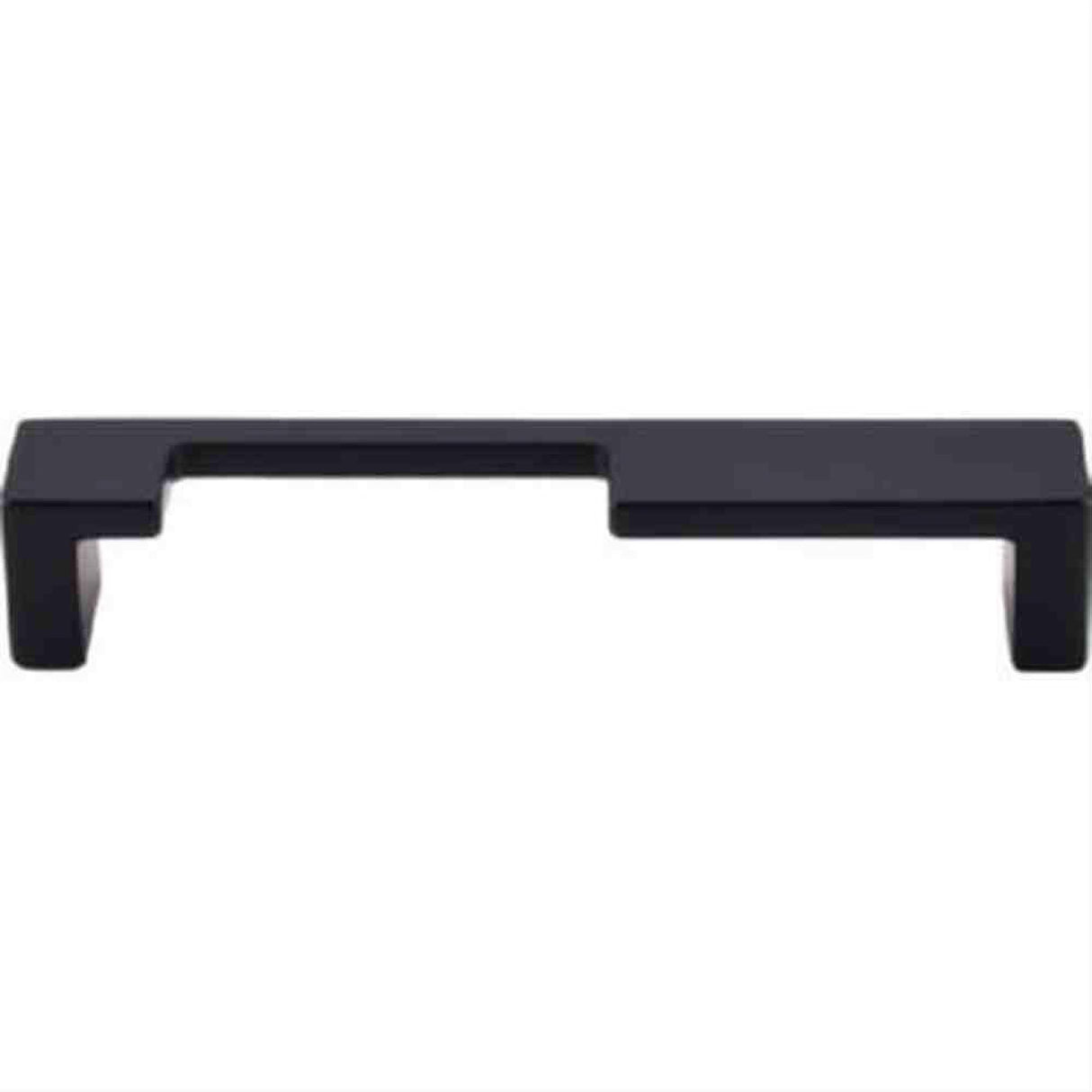 Top Knobs TK256BLK TK256 Modern Metro Notch Cabinet Pull A 5" Center to Center Flat Black