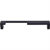 Top Knobs TK257BLK TK257 Modern Metro Notch Cabinet Pull A 7" Center to Center Flat Black