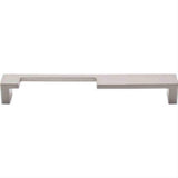 Top Knobs TK257BSN TK257 Modern Metro Notch Cabinet Pull A 7" Center to Center Brushed Satin Nickel