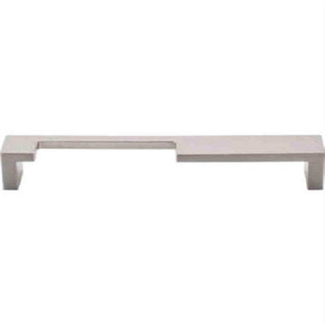 Top Knobs TK257BSN TK257 Modern Metro Notch Cabinet Pull A 7" Center to Center Brushed Satin Nickel