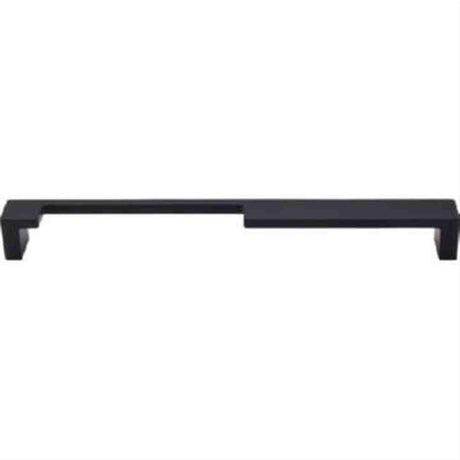 Top Knobs TK258BLK TK258 Modern Metro Notch Cabinet Pull A 9" Center to Center Flat Black