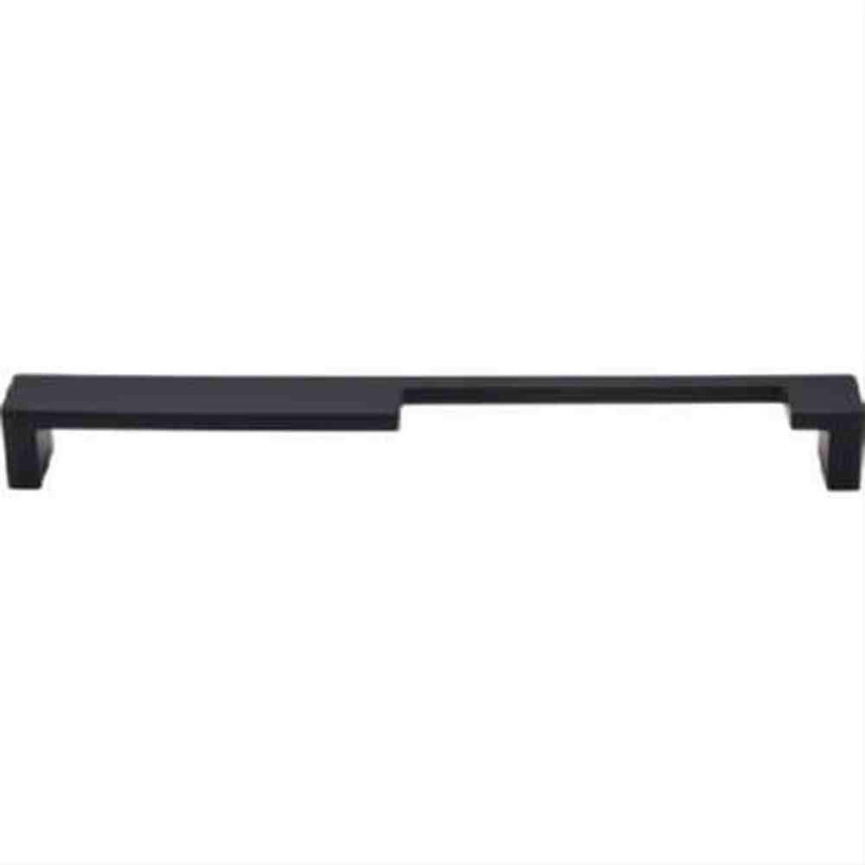 Top Knobs TK261BLK TK261 Modern Metro Notch Cabinet Pull B 9" Center to Center Flat Black