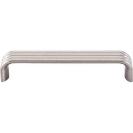 Top Knobs TK263BSN TK263 Modern Deco Cabinet Pull 5" Center to Center Brushed Satin Nickel